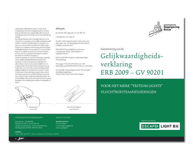 ERB Gelijkwaardigheidsverklaring en samenvatting TritiumLights