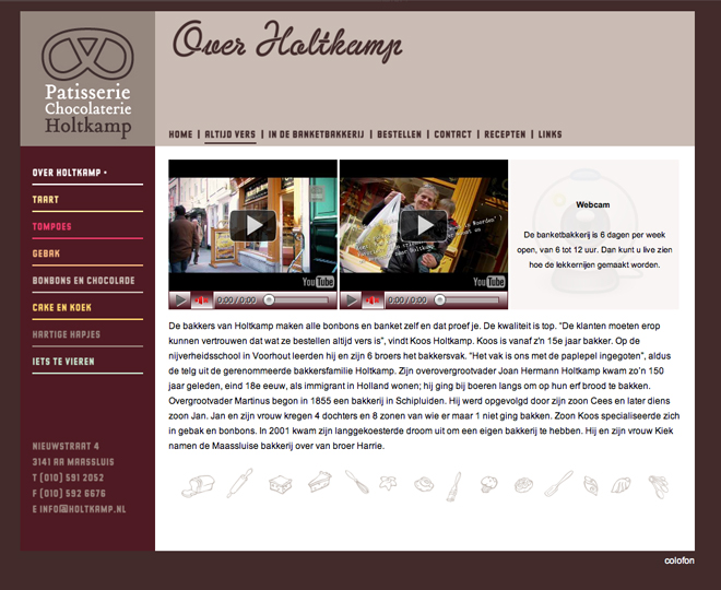 Holtkamp patisserie en chocolaterie website