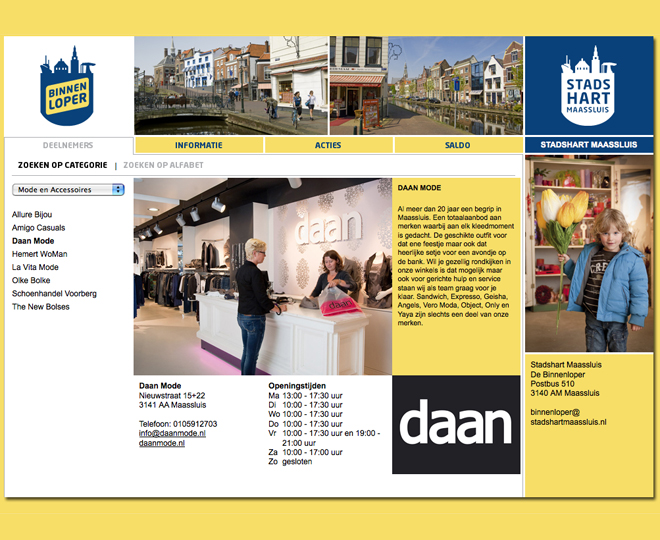 website Binnenloper Stadshart Maassluis